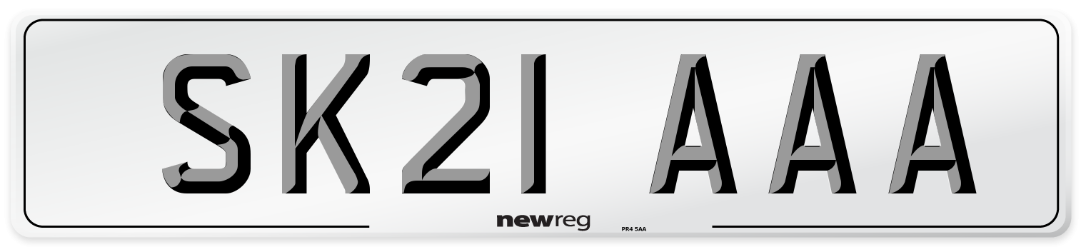 SK21 AAA Number Plate from New Reg